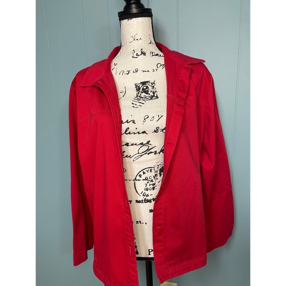 Pendleton Jackets & Blazers - Pendleton Jacket Womens Red Excellent Button Front Cotton